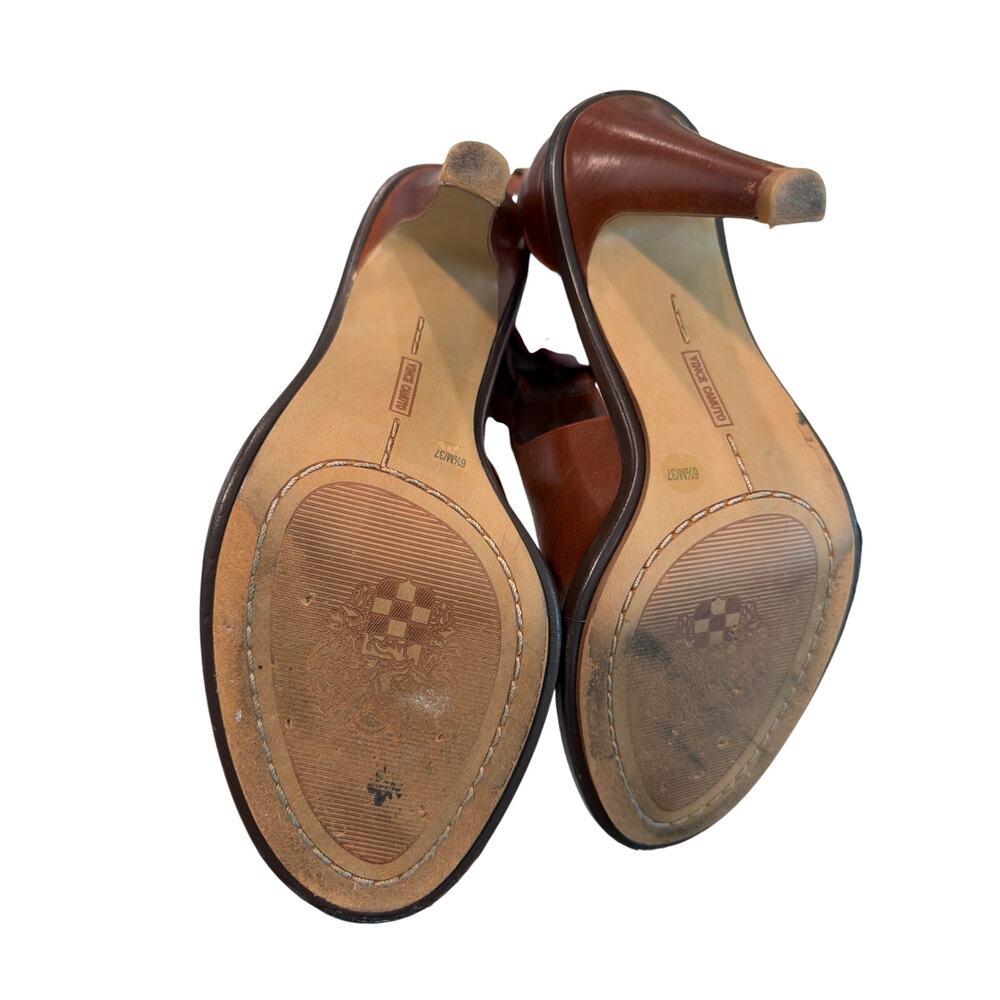 Vince Camuto size 6.5 high heel brown sandals shoes - Picture 4 of 6